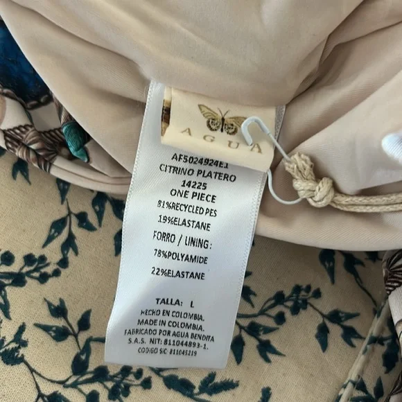 NWT Agua Bendita Citrino Platero Gemstone One Piece Swimsuit - Picture 12 of 12